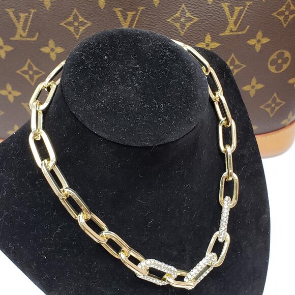 Authentic Louis Vuitton Lock & Key w/ Unbranded Gold Plated Gold Chain Necklace - Picture 2 of 8